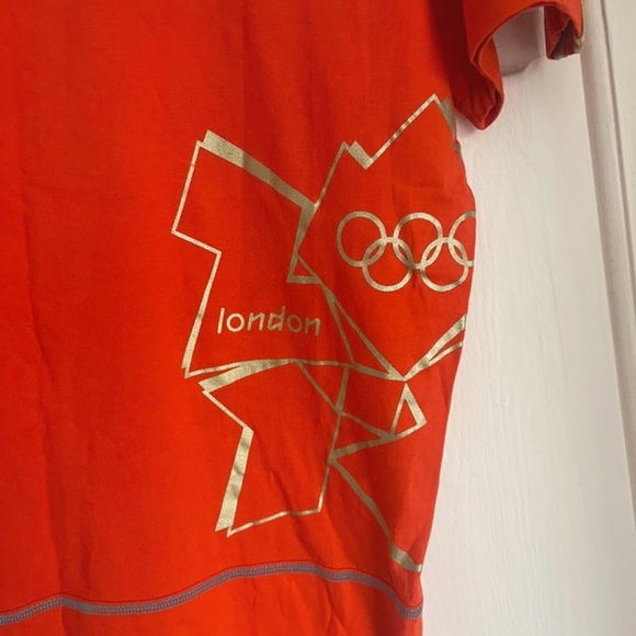 ORANGE Adidas Olympic T-shirt London 2012 Size L - Picture 5 of 10